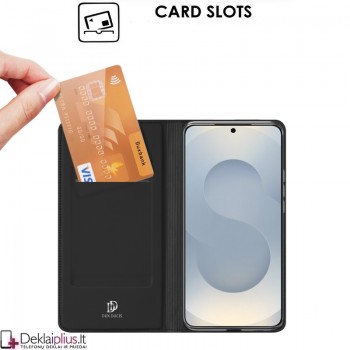 Dux Ducis Skin Pro dirbtinės odos dėklas - juodas (Samsung Galaxy S26 Plus)